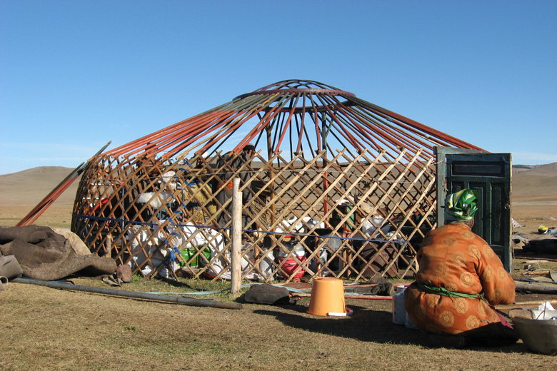 Dismantling the yurt