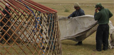 Uncovered yurt