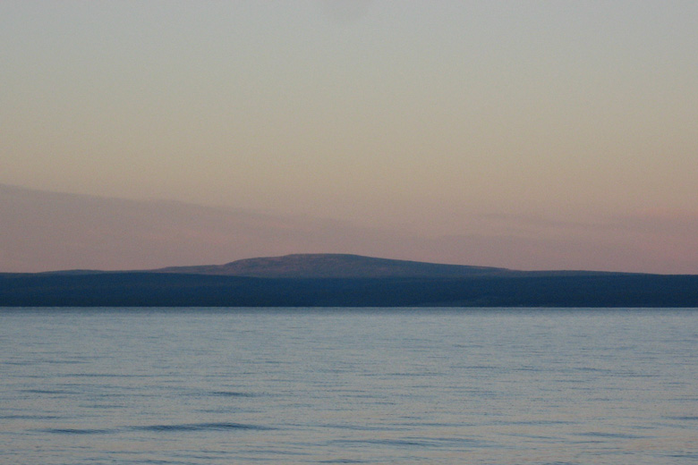 Mountain on the eastern shore of Hövsgöl nuur, probably Bulnain Tsagaan uul 
