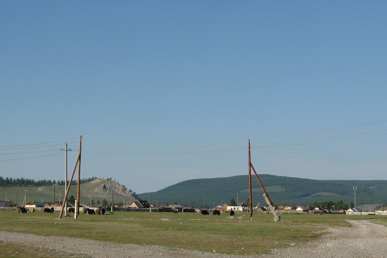 Hatgal, the settlement on the southern tip of Hövsgöl nuur 