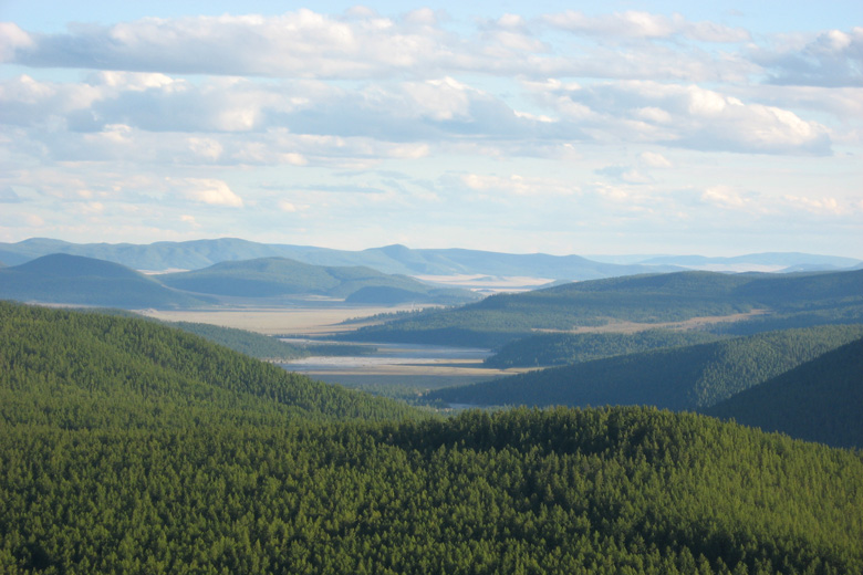 View from Janhai uul, right above Janhain davaa, to the south 